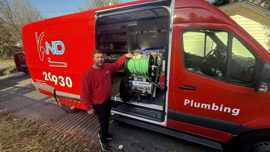 Hydro jetting equipment on a Kirkland job